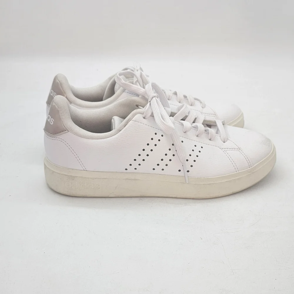 Adidas Advantage 2.0 White Metallic Heel Sneakers Women’s 6 Classic Casual Stree
